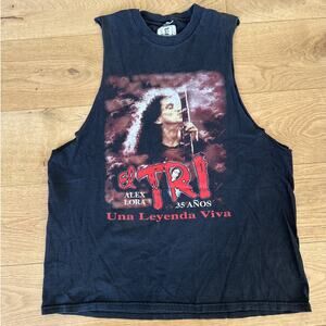 Furst of a Kind - El Tri Cut Sleeveless Tank in Faded Black